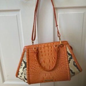 Large like new Brahmin bag with handles and crossbody strap